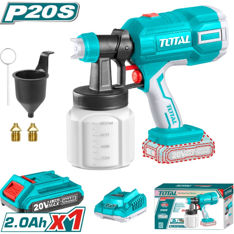 PISTOLA PARA PINTAR 20V + 1 BATERIA 2 AH + CARGADOR (TOTAL)