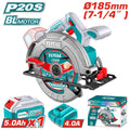 SIERRA CIRCULAR INALAMBRICA 20V 7 1/4" INCLUYE 1 BATERIA (5.0AH) Y CARGADOR INDUSTRIAL TOTAL