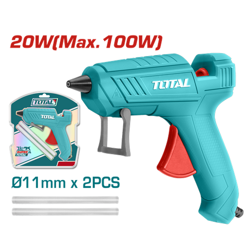 PISTOLA SILICONA 25W 110-120V INCLUYE 4 BARRAS SUPER TOTAL