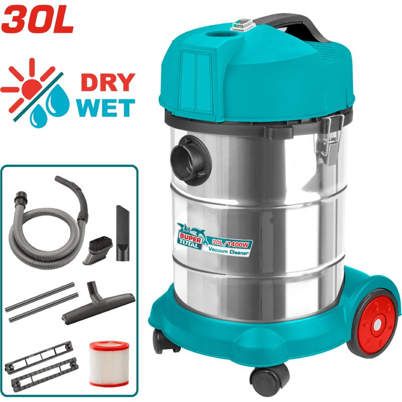 ASPIRADORA 1400W (30L) SECO O MOJADO  (TOTAL)