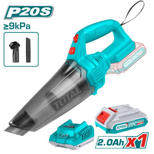 ASPIRADORA DE MANO INALAMBRICA 20V 0.5L INCLUYE 1 BATERIA 2.0AH Y CARGADOR TOTAL