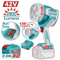 LAMPARA DE TRABAJO 42V 2800 LUMENES INCLUYE BATERIAS 2.0AH Y CARGADOR INDUSTRIAL SUPER TOTAL (UTWLI42896)