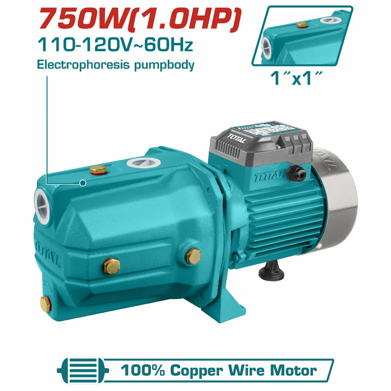 BOMBA DE AGUA DE INYECCION (1HP) (1") IMPELER COBRE (TOTAL)