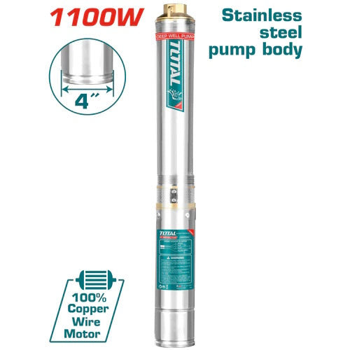 BOMBA SUMERGIBLE TIPO LAPICERO (1100W) 1,5HP (112M) (TOTAL)