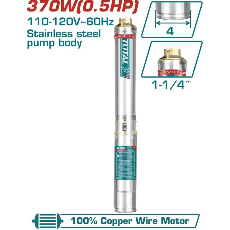 BOMBA SUMERGIBLE TIPO LAPICERO (370W) 0,5HP (48M) (TOTAL)