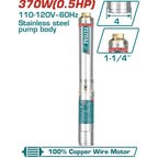 BOMBA SUMERGIBLE TIPO LAPICERO (370W) 0,5HP (48M) (TOTAL)