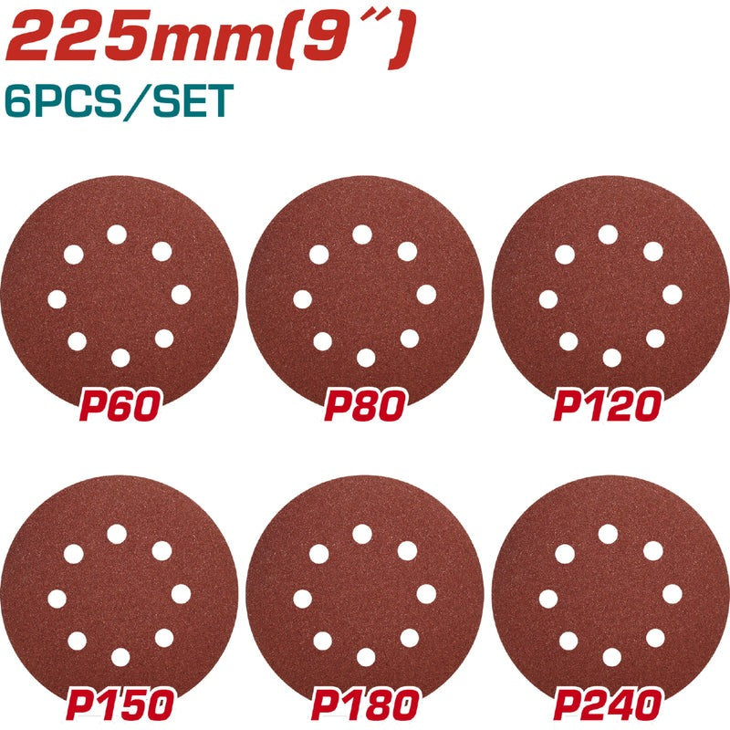 REPUESTO DE DISCOS DE LIJADORA DE PISO Y PARED JUEGO X 6 PIEZAS (UTWS10501) TOTAL (UTWS10501- SP-122)