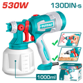 PISTOLA PINTAR ELECTRICA1000ML 530W INCLUYE AGUJA DE LIMPIEZA Y DOS BOQUILLAS SUPER TOTAL (UTT4506)