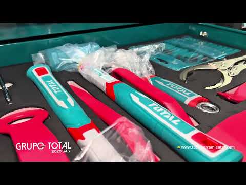 PISTOLA IMPACTO INALAMBRICA 1/2" 850 NM + 2 BATERIAS 5.0AH + CARGADOR + CAJA DE HERRAMIENTAS CON 369 ACCESORIOS INDUSTRIAL SUPER TOTAL